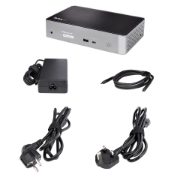 Picture of StarTech.com USB C Dock - 4K 60Hz Quad Monitor DisplayPort & HDMI - Universal USB-C Docking Station with 100W Power Delivery - USB Hub with 1x USB Type-C & 3x USB-A, Ethernet, Audio