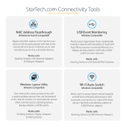 Picture of StarTech.com USB C Dock - 4K 60Hz Quad Monitor DisplayPort & HDMI - Universal USB-C Docking Station with 100W Power Delivery - USB Hub with 1x USB Type-C & 3x USB-A, Ethernet, Audio