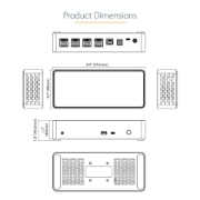 Picture of StarTech.com USB C Dock - 4K 60Hz Quad Monitor DisplayPort & HDMI - Universal USB-C Docking Station with 100W Power Delivery - USB Hub with 1x USB Type-C & 3x USB-A, Ethernet, Audio