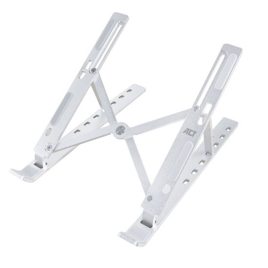 Picture of ACT Foldable laptop stand aluminium, 7 positions height adjustable