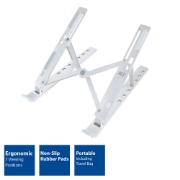 Picture of ACT Foldable laptop stand aluminium, 7 positions height adjustable