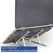 Picture of ACT Foldable laptop stand aluminium, 7 positions height adjustable