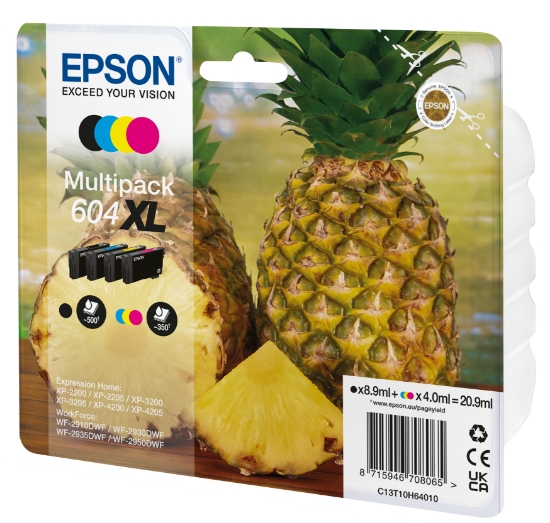 Picture of Epson 604XL ink cartridge 4 pc(s) Original High (XL) Yield Black, Cyan, Magenta, Yellow