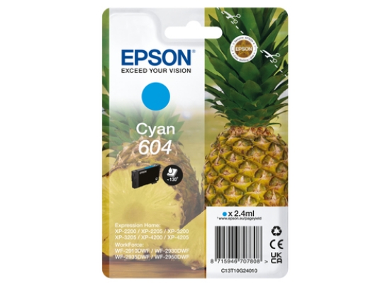 Picture of Epson 604 ink cartridge 1 pc(s) Original Standard Yield Cyan