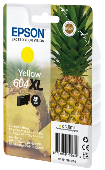 Picture of Epson 604XL ink cartridge 1 pc(s) Original Yellow