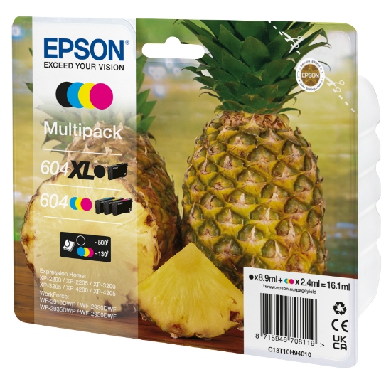 Picture of Epson 604XL ink cartridge 4 pc(s) Original High (XL) Yield Black, Cyan, Magenta, Yellow
