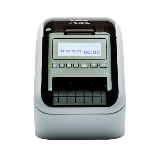 Picture of Brother QL-820NWBVMXX1 label printer Direct thermal Colour 300 x 600 DPI 176 mm/sec Wired & Wireless Ethernet LAN DK Wi-Fi Bluetooth