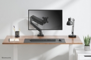 Picture of Neomounts DS70-450BL1 Monitor arm 17-42" - gas spring - Topfix - 180°-stop