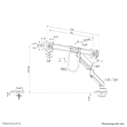 Picture of Neomounts DS75-450BL2 Monitor arm 17-32" - gas spring - Topfix - 180°-stop