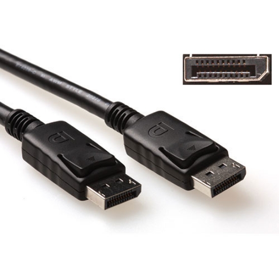Picture of ACT 0.5 meters DisplayPort cable male - male, power pin 20 connected
