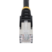 Picture of StarTech.com 2m CAT6a Ethernet Cable - Black - Low Smoke Zero Halogen (LSZH) - 10GbE 500MHz 100W PoE++ Snagless RJ-45 w/Strain Reliefs S/FTP Network Patch Cord