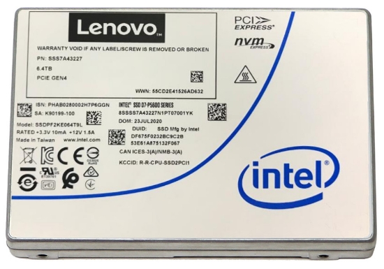 Picture of Lenovo 4XB7A17130 internal solid state drive 3.2 TB 2.5" PCI Express 4.0 NVMe TLC 3D NAND