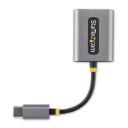 Picture of StarTech.com USB-C Headphone Splitter, USB Type C Dual Headset Adapter w/Mic Input, USB C to 3.5mm Audio Adapter/Earphone Dongle, USB C to Audio Jack/Aux Output, 24-bit DAC