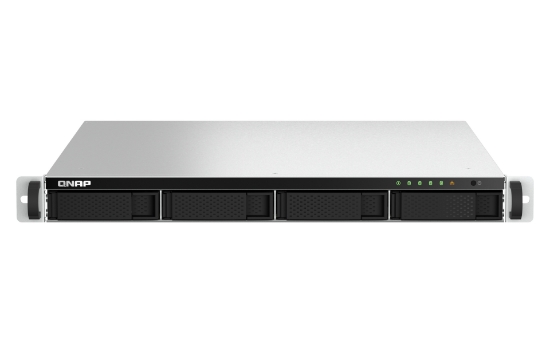 Picture of QNAP TS-464U NAS Rack (1U) Intel® Celeron® N5095 8 GB DDR4 0 TB QNAP Turbo System Aluminium, Black
