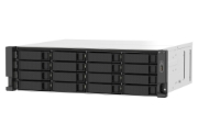 Picture of QNAP TS-1673AU-RP-16G NAS/storage server Rack (3U) Ryzen Embedded V1500B 16 GB DDR4 0 TB QNAP QTS Black, Grey