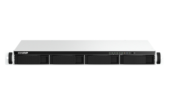 Picture of QNAP TS-464eU NAS Rack (1U) Intel® Celeron® N5095 8 GB DDR4 0 TB QNAP Turbo System Aluminium, Black