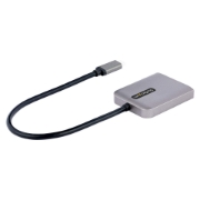 Picture of StarTech.com USB-C to Dual Displayport 1.4 Adapter, USB Type-C Multi-Monitor MST Hub, Dual 5K 60Hz DP Laptop Display Extender / Splitter, HDR, Extra-Long Built-In Cable - Windows Only
