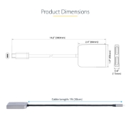 Picture of StarTech.com USB-C to Dual Displayport 1.4 Adapter, USB Type-C Multi-Monitor MST Hub, Dual 5K 60Hz DP Laptop Display Extender / Splitter, HDR, Extra-Long Built-In Cable - Windows Only