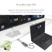 Picture of StarTech.com USB-C to Dual Displayport 1.4 Adapter, USB Type-C Multi-Monitor MST Hub, Dual 5K 60Hz DP Laptop Display Extender / Splitter, HDR, Extra-Long Built-In Cable - Windows Only