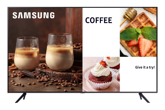 Picture of Samsung BE75C-H Digital signage flat panel 190.5 cm (75") LED Wi-Fi 4K Ultra HD Black Built-in processor Tizen