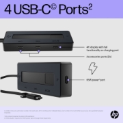 Picture of HP 4K USB-C Multiport Hub USB Type-C 10000 Mbit/s Black