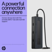 Picture of HP 4K USB-C Multiport Hub USB Type-C 10000 Mbit/s Black