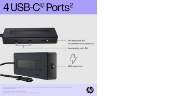 Picture of HP 4K USB-C Multiport Hub USB Type-C 10000 Mbit/s Black