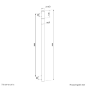 Picture of Neomounts ACL25-500BL Extension pole beamer ceiling mount - h 89 cm
