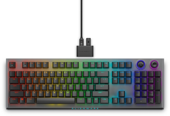 Picture of Alienware AW920K keyboard Gaming USB + RF Wireless + Bluetooth Grey