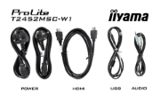Picture of iiyama ProLite T2452MSC-W1 computer monitor 60.5 cm (23.8") 1920 x 1080 pixels Full HD LCD Touchscreen Multi-user White