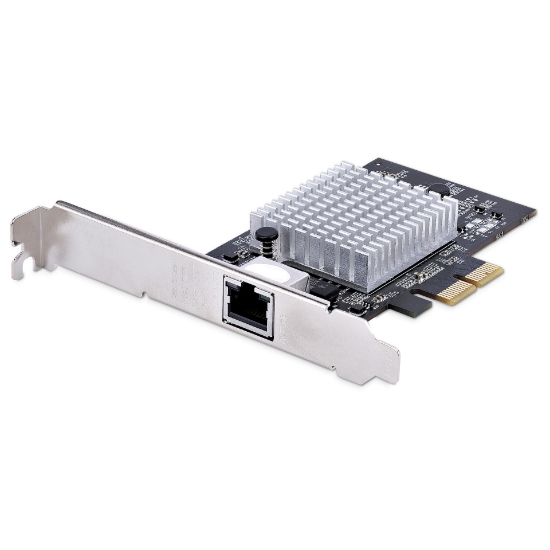 Picture of StarTech.com 1-Port 10Gbps PCIe Network Adapter Card, Network Card for PC/Server, Six-Speed PCIe Ethernet Card with Jumbo Frame Support, NIC/LAN Interface Card, 10GBASE-T and NBASE-T