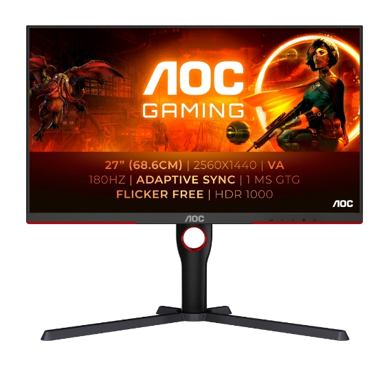 Picture of AOC G3 Q27G3XMN/BK computer monitor 68.6 cm (27") 2560 x 1440 pixels 2K Ultra HD LED Black