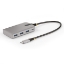 Picture of StarTech.com 4-Port USB-C Hub with USB-C DP Alt Mode Video Output 4K 60Hz - 3x USB-A, 1x USB Type-C, 100W Power Delivery Pass-Through, USB 3.2 10Gbps, 1ft/30cm Cable, Portable USB Hub