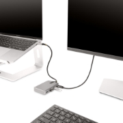 Picture of StarTech.com 4-Port USB-C Hub with USB-C DP Alt Mode Video Output 4K 60Hz - 3x USB-A, 1x USB Type-C, 100W Power Delivery Pass-Through, USB 3.2 10Gbps, 1ft/30cm Cable, Portable USB Hub