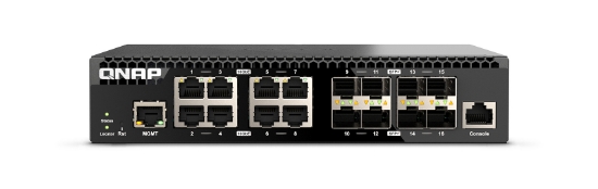 Picture of QNAP QSW-M3216R-8S8T network switch Managed L2/L3 10G Ethernet (100/1000/10000) 1U Black