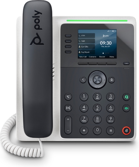 Picture of POLY Edge E220 IP Phone and PoE-enabled
