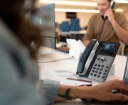 Picture of POLY Edge E320 IP Phone and PoE-enabled