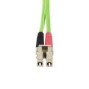 Picture of StarTech.com 1m (3.3ft) LC to LC (UPC) OM5 Multimode Fiber Optic Cable, 50/125µm Duplex LOMMF Zipcord, VCSEL, 40G/100G, LSZH Fiber Jumper Cord