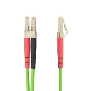 Picture of StarTech.com 5m (16.4ft) LC to LC (UPC) OM5 Multimode Fiber Optic Cable, 50/125µm Duplex LOMMF Zipcord, VCSEL, 40G/100G, LSZH Fiber Jumper Cord