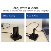 Picture of ACT M.2 NVMe/PCIe dual SSD docking clone station, USB-C 3.2 Gen2