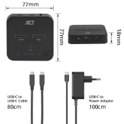 Picture of ACT M.2 NVMe/PCIe dual SSD docking clone station, USB-C 3.2 Gen2