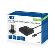 Picture of ACT M.2 NVMe/PCIe dual SSD docking clone station, USB-C 3.2 Gen2