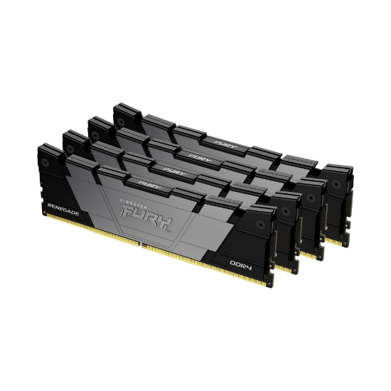 Picture of Kingston Technology FURY 64GB 3600MT/s DDR4 CL16 DIMM (Kit of 4) 1Gx8 Renegade Black