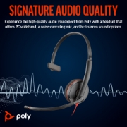 Picture of POLY Blackwire 3210 Monaural USB-C Headset +USB-C/A Adapter