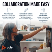 Picture of POLY Blackwire 3210 Monaural USB-C Headset +USB-C/A Adapter