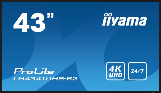 Picture of iiyama LH4341UHS-B2 Signage Display 108 cm (42.5") LCD 500 cd/m² 4K Ultra HD Built-in processor Android 8.0 18/7