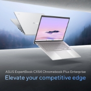Picture of ASUS Chromebook Plus Enterprise CX54 CX5403CMA-QM0256 Intel Core Ultra 5 115U 35.6 cm (14") Touchscreen WQXGA 8 GB LPDDR5x-SDRAM 256 GB SSD Wi-Fi 6E (802.11ax) ChromeOS Belgian Silver