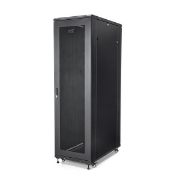 Picture of StarTech.com 4-Post 42U Server Rack Cabinet, 19" Data Rack Cabinet for Computer / AV / IT Equipment mount, Rack Server Cabinet with Casters, Full Size Industrial Network Cabinet