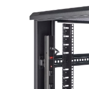 Picture of StarTech.com 4-Post 42U Server Rack Cabinet, 19" Data Rack Cabinet for Computer / AV / IT Equipment mount, Rack Server Cabinet with Casters, Full Size Industrial Network Cabinet