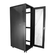 Picture of StarTech.com 4-Post 42U Server Rack Cabinet, 19" Data Rack Cabinet for Computer / AV / IT Equipment mount, Rack Server Cabinet with Casters, Full Size Industrial Network Cabinet